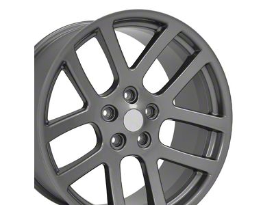 Viper Style Gunmetal Gray 5-Lug Wheel; 22x10; 25mm Offset (02-08 RAM 1500, Excluding Mega Cab)